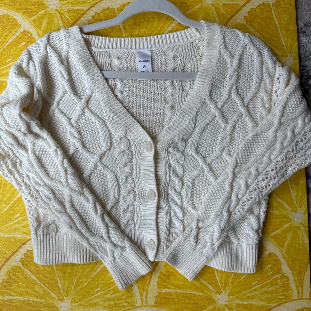 Nordstrom Women's Cream Cable Knit Sweater